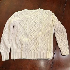 Crew cuts cable knit sweater -cotton
